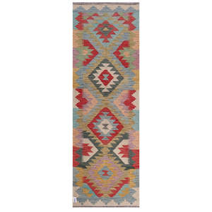 Alfombra Kilim de Maimana, Afganistán, 244 x 81 cm, Alfombras y Conjuntos Tradicionales Afganos - Product Image 1