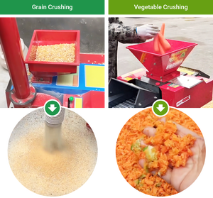 잔디 짚 및 옥수수 줄기 사료 가공용 CE 승인 디젤 왕겨 절단기 및 분쇄기 - Product Image 6