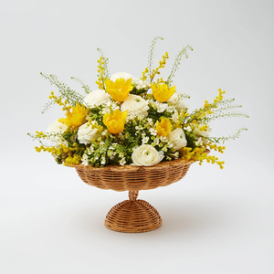 Bol décoratif en rotin tissé à la main accrocheur bol de fruits en osier élégant ou comme pièce maîtresse pour décor de vacances de fête de Table à manger - Product Image 4