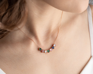 <span class=keywords><strong>HOYA</strong></span> Exquisite High-End Sterling Silber personal isierte Birth stone Anhänger Halskette mit Zirkon zum Geburtstag der Freunde - Product Image 4