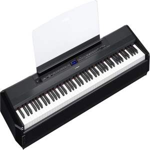 Nuevo Piano Digital Yamaha de 88 Teclas Contrapesadas de Madera con Sonido Premium y Sensibilidad al Tacto, Pedal de Sustain y Reposamuñecas, Color Negro - Product Image 1
