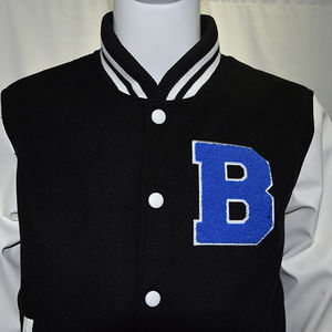 Veste de baseball en chenille brodée avec logo personnalisé OEM, veste en cuir pour homme, veste universitaire de baseball - Product Image 2