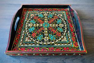 Plateau de service en bois MDF avec revêtement émaillé, design, hôtels et restaurants, articles de cuisine, plateau de table, haute qualité - Product Image 2