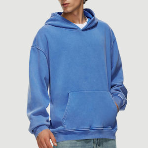 Loose Fit Drop Shoulder Heavy Weight Acid Washed <b>Men</b> <b>Hoodies</b> Low Price Best Sale Acid Washed Distressed <b>Hoodies</b> - Product Image 3