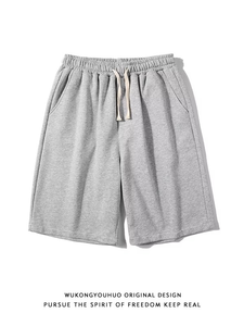กางเกงขาสั้นลำลองสำหรับผู้ชายและผู้หญิง, กางเกงวอร์มทรงหลวมขนาดใหญ่บางระบายอากาศได้ดีแบบอเมริกันฤดูร้อน - Product Image 3