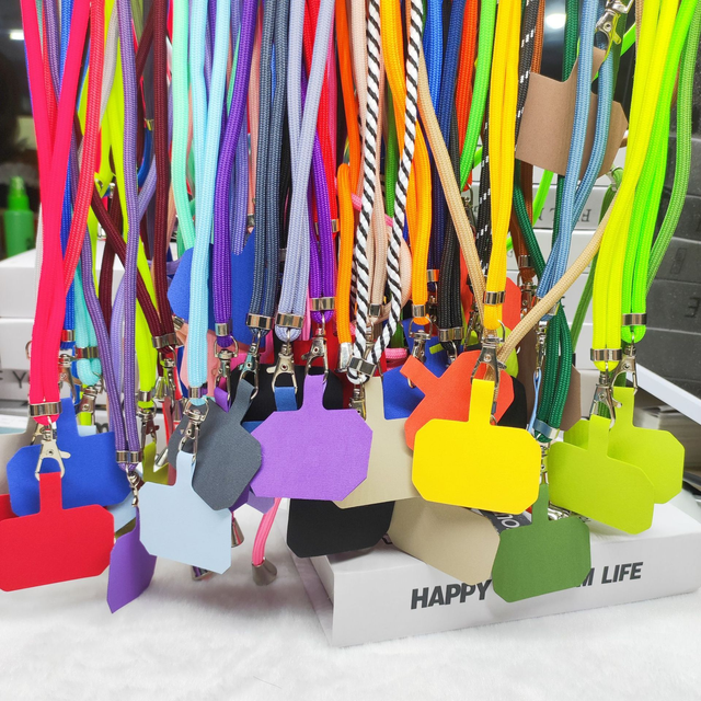 HOT Solid Color Crossbody Cell Phone Strap Adjustable Braided Neck Lanyard Universal Phone Patch Anti Lost Smartphone Chain
