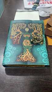 Custom Made the Lady of Tree of Life Leather <b>Journals</b> with Old Antique Look Deckle Edged Handmade Papers - Product Image 4