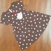 Dessin animé enfants filles point de volant robe enfants vêtements 100% coton inde fête d'anniversaire vacances robes personnalisées 2 à 12 ans