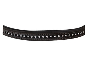 Bridon de cheval de style western avec logo personnalisé, en cuir véritable noir de haute qualité, pour l'équitation et l'entraînement, avec surpiqûres décoratives - Product Image 3