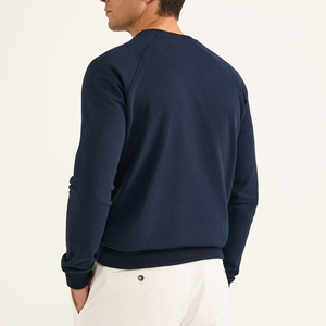 Moda Streetwear hombres cuello redondo sudadera hombres algodón sudadera de gran tamaño en blanco francés Terry precio al por mayor sudadera - Product Image 3