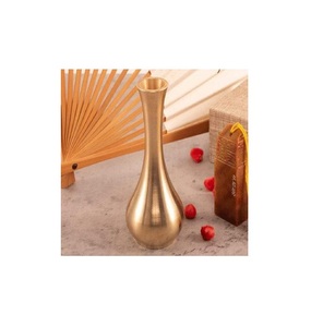 Golden Slim Metal Flower Table <b>Vases</b> for Dinning Table Modern High Class Metal Table <b>Vases</b> in Customized Shapes Sizes and Styles - Product Image 5
