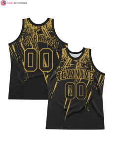 Tenues de basket-ball personnalisées entièrement sublimées, respirantes, imprimées, sans manches, pour clubs et équipes, 100 % polyester - Product Image 2