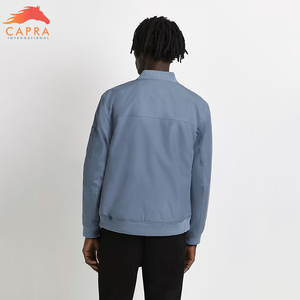 Wholesale Men's Low-<b>Weight</b> Nylon Bomber Jacket with Custom Logo Waterproof and Trending Long Coat <b>Stand</b> Collar Thin Thickness - Product Image 5