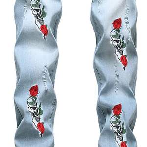 Regular Fit Casual Lightweight Canvas Denim <b>Jeans</b> for Men Custom Distressed 2026 Wholesale Price - Product Image 4