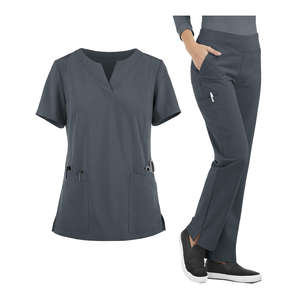 Uniformes pour infirmière hospitalière Scrubs Sets Tops à manches courtes - Product Image 1