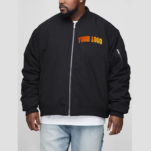 Veste de baseball à fermeture éclair surdimensionnée pour homme, unie, teinte unie, personnalisable, coupe-vent d'hiver, vêtements de sport respirants, veste universitaire - Product Image 1