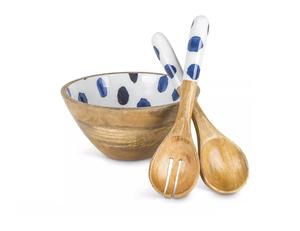 Servidores de ensalada de madera Precio razonable Top Ensaladera hecha de madera con cuenco de color personalizado para usos domésticos y hoteles a bajo precio - Product Image 5