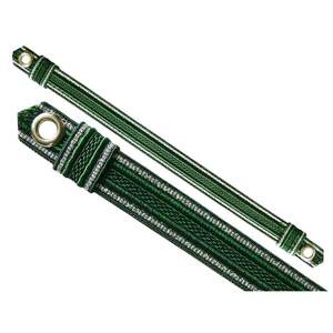 Cordón de Macramé con Rayas Plateadas y Verde, Cordón de Alambre Dorado, Acabado Metálico de Alta Calidad con Recubrimiento de Seda, Color Personalizado - Product Image 1