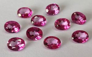 Topaze Rose Naturelle Ovale Facette Qualité Supérieure 10x12mm Qualité Supérieure-Topaze Rose Ovale Facette Qualité Supérieure - Product Image 2