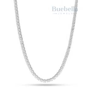 Venta caliente 925 Plata 14K Chapado en oro 4mm VVS Moissanite Collar de cadena de tenis para hombres y mujeres Premium Moissanite Jewelry - Product Image 5