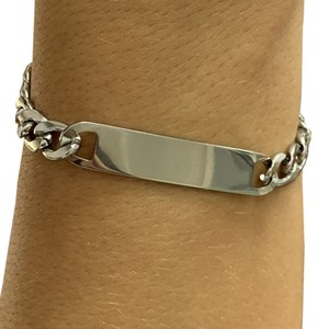 สร้อยข้อมือขอบเหล็กพร้อมจาน0.70x20ซม. ชุดของขวัญส่วนตัว - Product Image 2