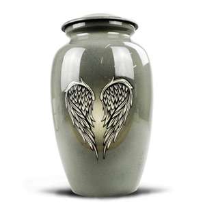 Adult Cremation Urn For Ashes Deep Blue Color Lacquered Coating Memorial Urns <b>Funeral</b> <b>Supplies</b> Metal Human Ashes Urn Centerpiece - Product Image 2