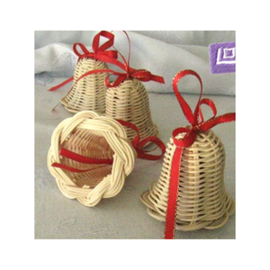 Couronne en rotin naturel avec nœud pour porte ou mur, décoration de Noël faite à la main pour l'affichage de la maison de vacances - Product Image 3