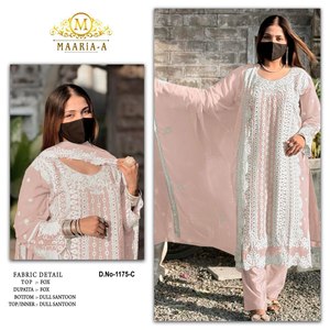 Adulte spécial saison d'hiver porter la plus étonnante couleur vive tailleur femme de chambre tissu doux concepteur Salwar Kameez robe à bas prix - Product Image 3