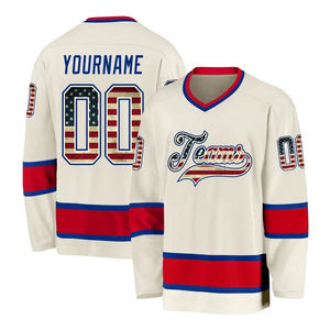 Camiseta uniforme de hockey sobre hielo de entrenamiento de sublimación de hockey bordado personalizado de talla grande de último diseño - Product Image 3