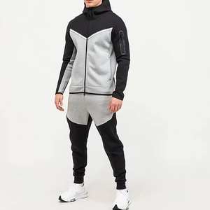 Vêtements de sport Survêtement à fermeture éclair intégrale en molleton de polyester Survêtement de jogging deux pièces Ensemble de survêtements de jogging pour hommes - Product Image 6