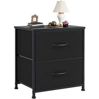 Table de chevet OEM compacte avec 2 tiroirs pour chambre à coucher, meuble de rangement en tissu pour armoire
