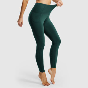Precio al por mayor por encargo transpirable nuevo estilo Fitness Wear Crossover cintura Yoga pantalón Control de barriga mujeres mallas de cintura alta - Product Image 4