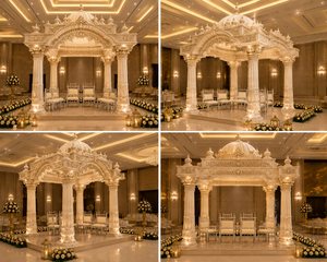 Mandap de Boda de Fibra de Vidrio Elegante y Personalizado en Color de Lujo, Estructura de Domo, Mandap Maharaja Vidhi para Ceremonia de Boda India Premium - Product Image 2