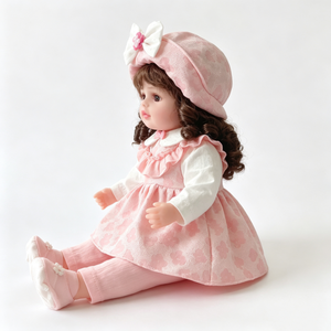 Customized musical reborn plush <b>doll</b>, vintage cottage rag <b>doll</b>, knit cardigan <b>doll</b>, singing <b>play</b> <b>doll</b>,kids collectible toy gift - Product Image 3