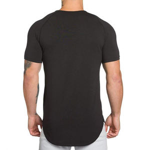 Camiseta personalizada con diseño de logotipo, camiseta de manga corta CVC de algodón y poliéster de Color sólido para hombre, camiseta de tendencia de moda diaria de talla grande - Product Image 2