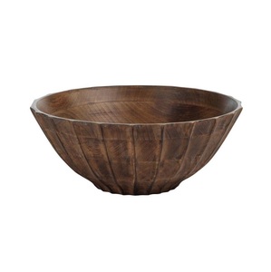 Juego de cuencos tallados de madera de Acacia Premium, cuencos ovalados para servir, aptos para lavavajillas, ecológicos para el hogar, cocina, restaurante, uso de regalo - Product Image 4