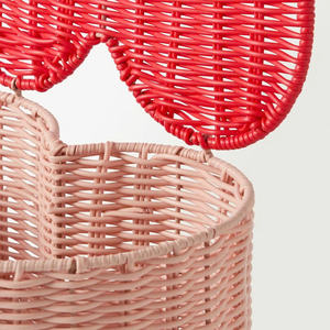New design colorful <b>rattan</b> heart shape made in Vietnam for kid's <b>basket</b> - Product Image 6