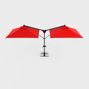 Banana T Post Double Square Umbrella 350x350 High Quality Parasol For Hotel Outdoor Beach Garden Umbrella Parasol