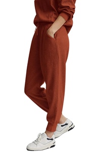 เสื้อสเวตเตอร์คอเต่ามีซิปคอกลมสีน้ำตาลเข้มและชุดจ็อกเกอร์เสื้อกันหนาวเทอร์รี่สไตล์ฝรั่งเศสขนาดใหญ่มีฮู้ดสำหรับผู้หญิง - Product Image 5