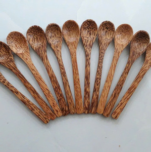 Ensemble de couverts jetables en bois de coco, cuillères et baguettes, marron, fait main, manche personnalisé, ustensile classique écologique du Vietnam - Product Image 2