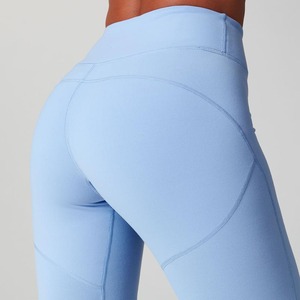 Custom Logo High Waisted Seamless Anti-Bacterial Spandex/Polyester Fitness Yoga <b>Leggings</b> for Women Latest Design Casual Style - Product Image 3