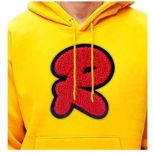 Broderie en chenille lourde Nouveau design Broderie en détresse Surdimensionné 100% coton Sweats à capuche pour hommes - Product Image 6