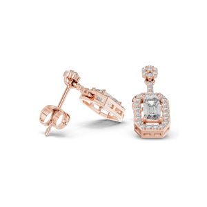 Pendientes de Diamantes de Laboratorio de 1.05 CT para Mujer, Claridad VVS-VS EF, Oro de 18KT, 14KT, 10KT y Plata 925, Oro Rosa, Amarillo y Blanco - Product Image 5