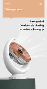 Mode été ventilateur de refroidissement par air portable mini ventilateur de bureau 3 vitesses 240 degrés vent fort rechargeable - Product Image 4