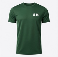 T-shirt de sport noir personnalisé à séchage rapide, écologique, 100 % polyester, pour la course à pied, la gym, l'entraînement, manches courtes, homme