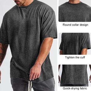 Terry, camiseta de gran tamaño al por mayor de alta calidad para hombre, camisetas personalizadas para hombre, camisetas de algodón ODM/OEM, personalizaciones de peso pesado - Product Image 4