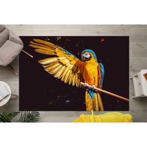 พรมลายนกแก้ว: พรมลายสัตว์กันลื่น พรมพิมพ์ลาย พรมขนนุ่ม - Product Image 4