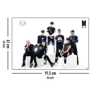 For BTS Black and White <b>Poster</b> Made of Durable Paper for Wall Decor - Product Image 4