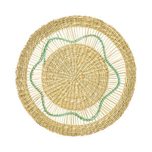 Eco-Friendly Boho Home Decor Handwoven Natural Seagrass <b>Placemats</b> and <b>Table</b> Charger for <b>Dining</b> <b>Table</b> Bamboo Material - Product Image 1