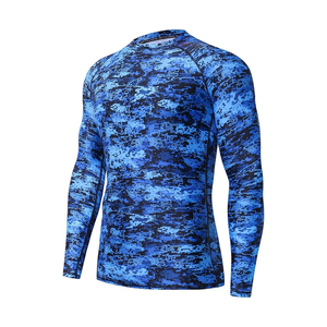 Vente en gros de haute qualité avec logo personnalisé chemises de bain Jiu Jitsu Fitness imprimées à manches longues MMA pour hommes Rashguard Rash GuardIdDt - Product Image 1